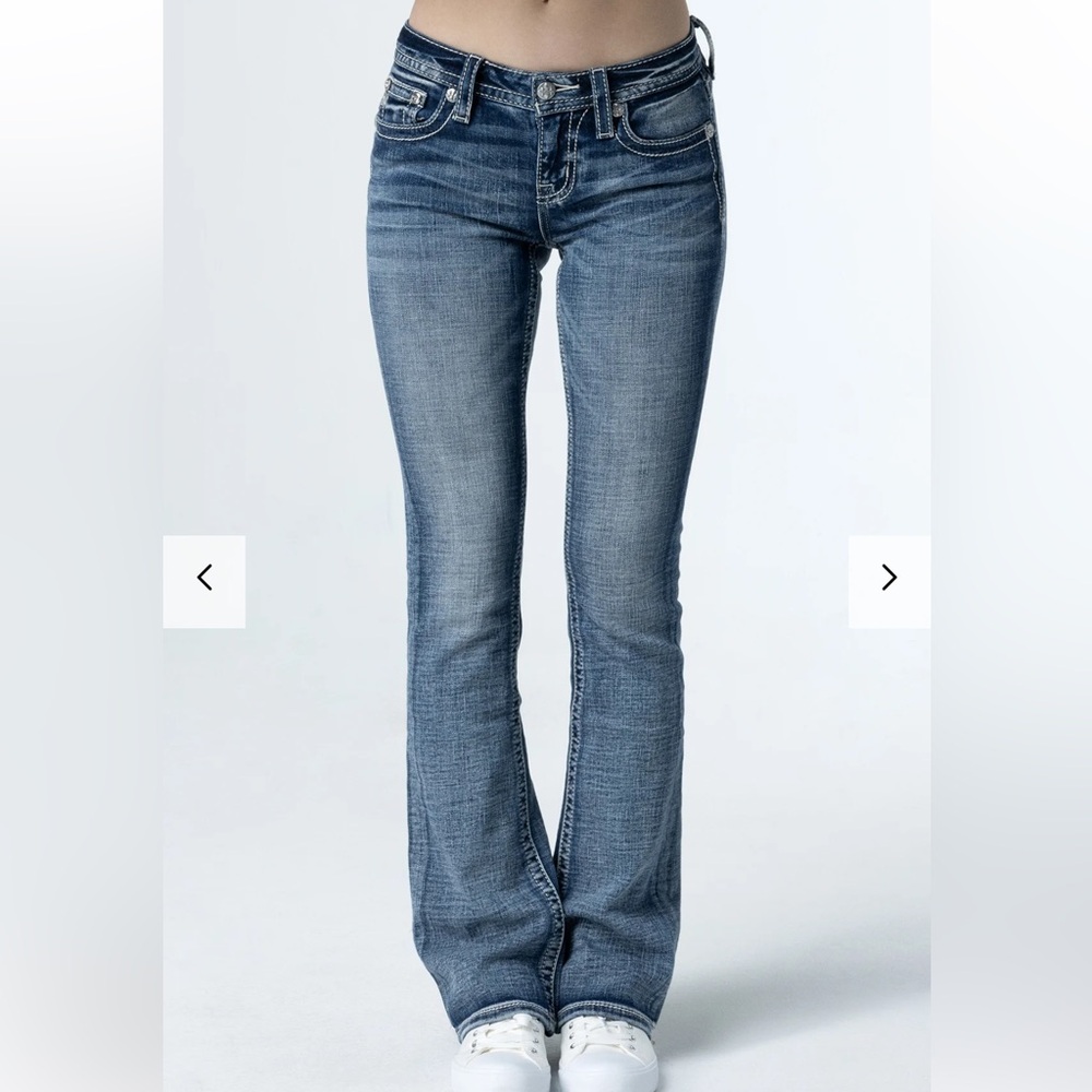 miss me denim Subtle Star Horseshoe Bootcut Jeans